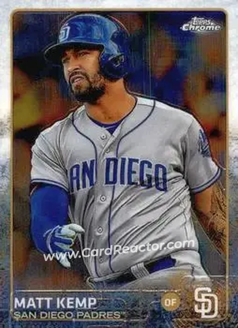 2015 Topps Chrome #35 - Matt Kemp - San Diego Padres - Front 2015 Topps Chrome #35 - Matt Kemp - San Diego Padres - Front