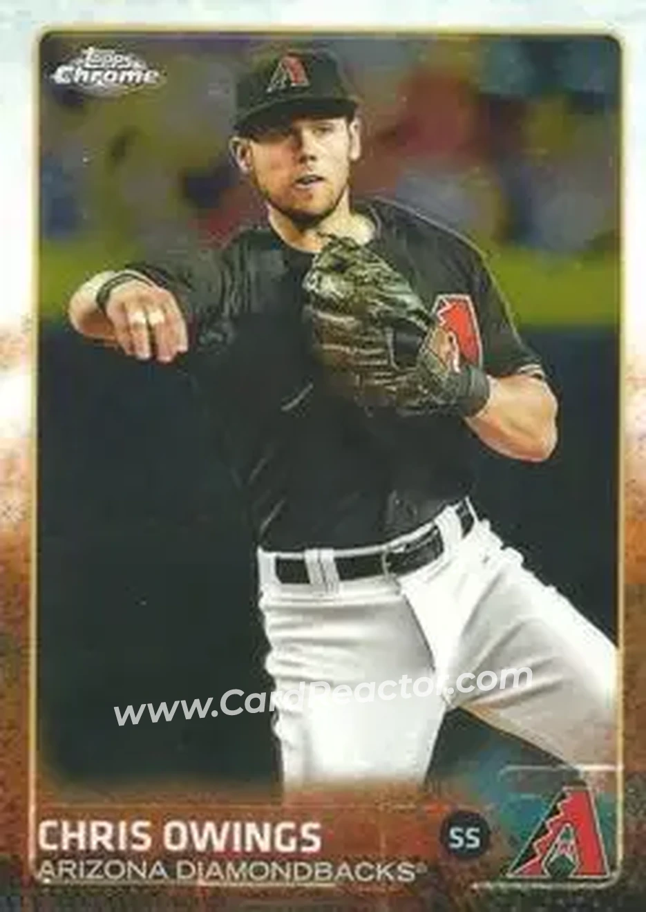 2015 Topps Chrome #37 - Chris Owings - Arizona Diamondbacks - Front
