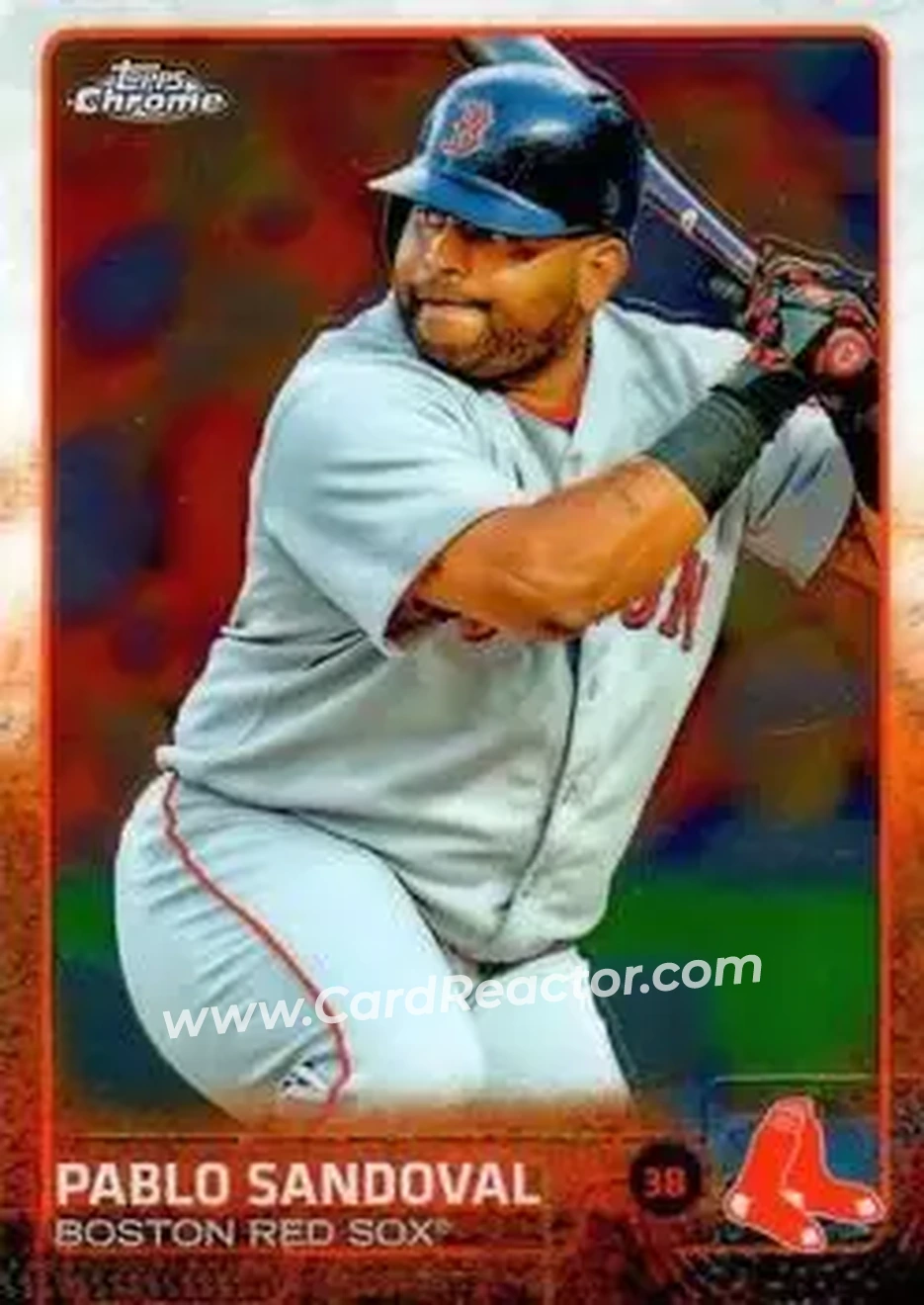 2015 Topps Chrome #38 - Pablo Sandoval - Boston Red Sox - Front