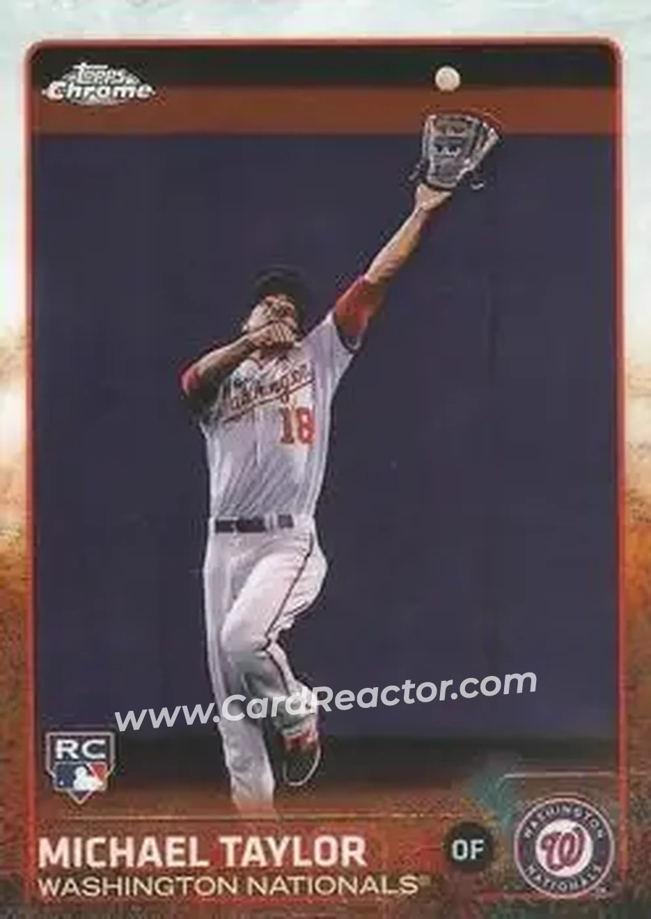 2015 Topps Chrome #43 - Michael Taylor - Washington Nationals - Front 2015 Topps Chrome #43 - Michael Taylor - Washington Nationals - Front