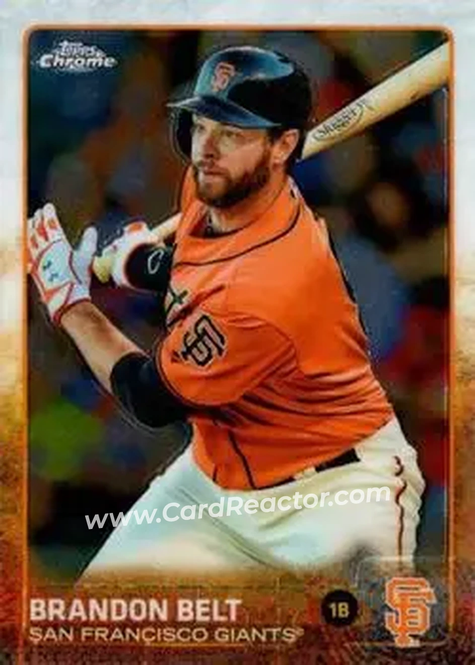 2015 Topps Chrome #47 - Brandon Belt - San Francisco Giants - Front