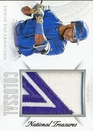 2015 Panini National Treasures - Colossal Prime Jersey Number #16 - Edwin Encarnacion - Toronto Blue Jays