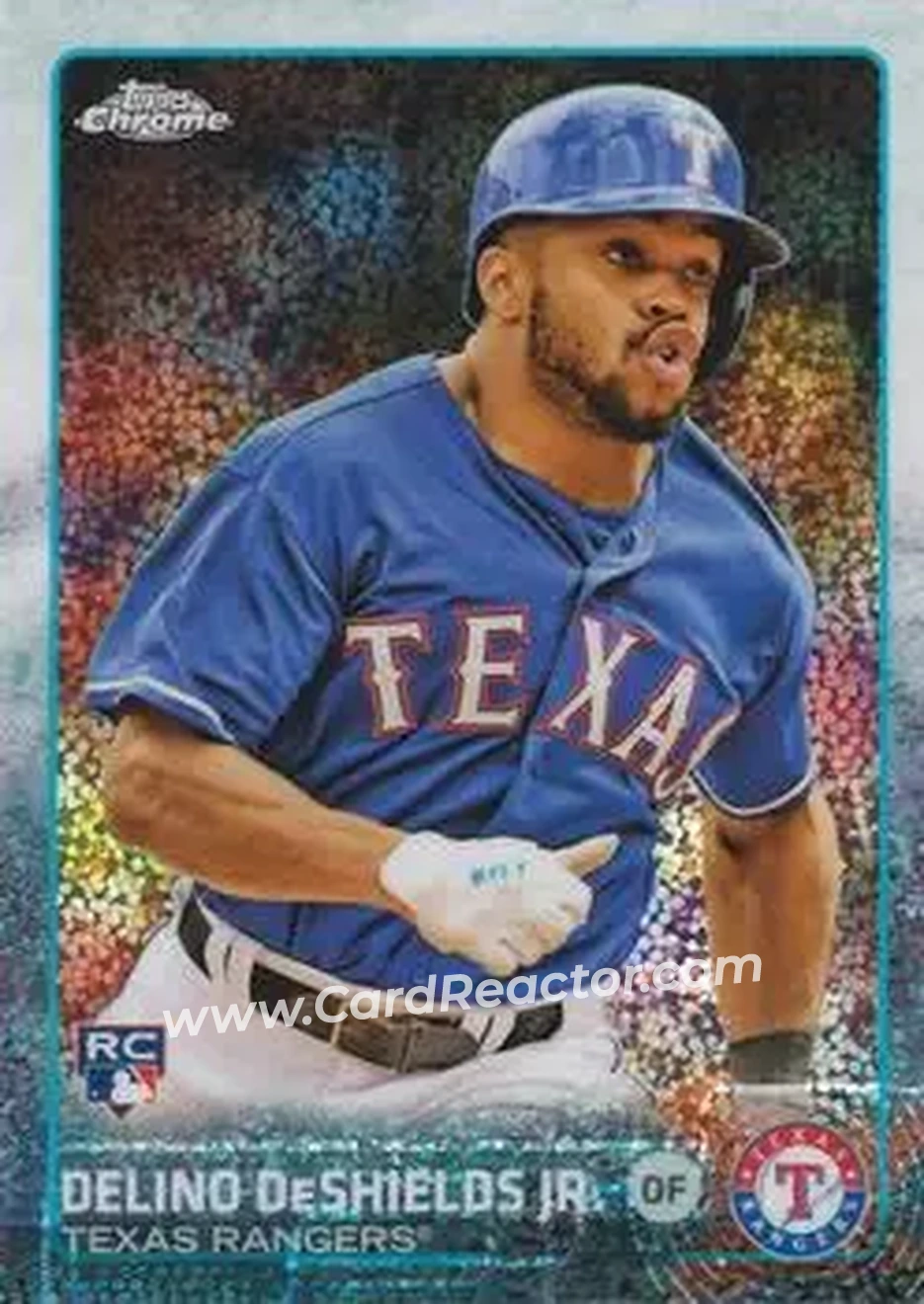 2015 Topps Chrome Update #US144 - Delino DeShields - Texas Rangers - Front 2015 Topps Chrome Update #US144 - Delino DeShields - Texas Rangers - Front