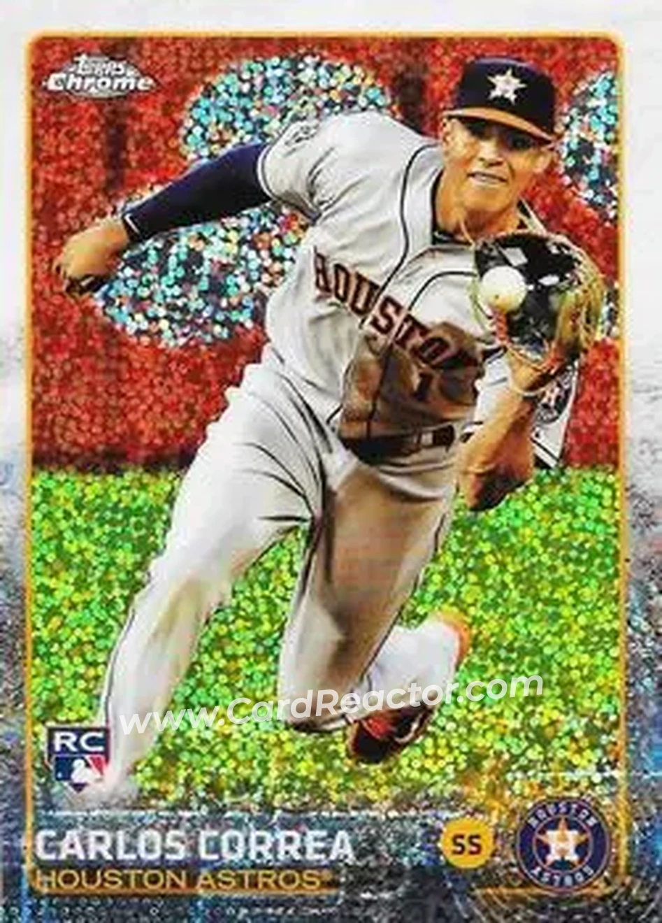2015 Topps Chrome Update #US174 - Carlos Correa - Houston Astros - Front 2015 Topps Chrome Update #US174 - Carlos Correa - Houston Astros - Front