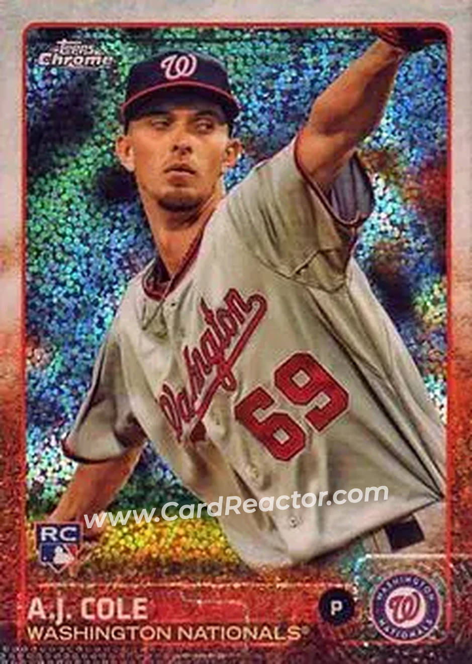 2015 Topps Chrome Update #US238 - A.J. Cole - Washington Nationals - Front