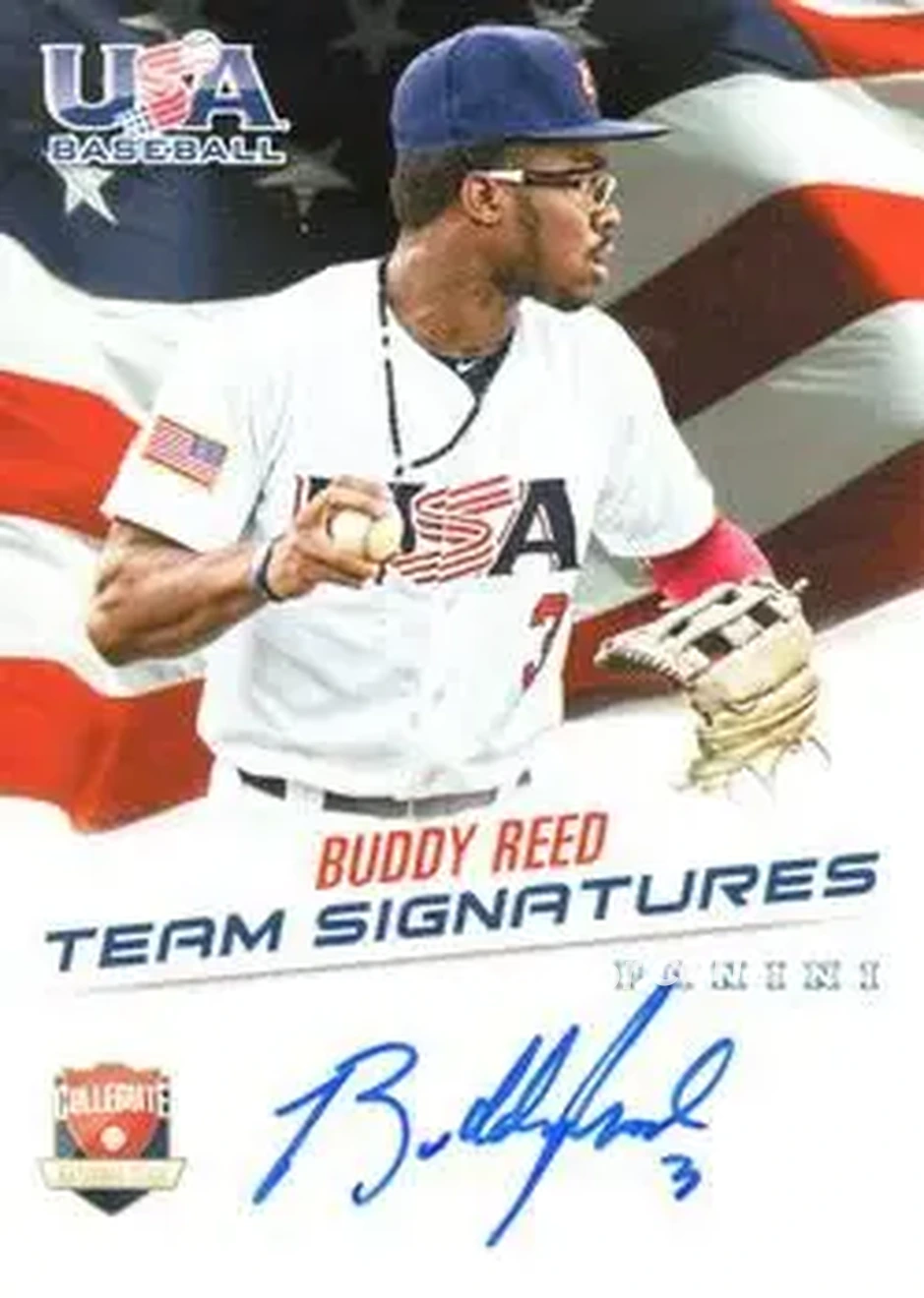 2015 Panini USA Baseball - Collegiate National Team Signatures #BR - Buddy Reed - USA