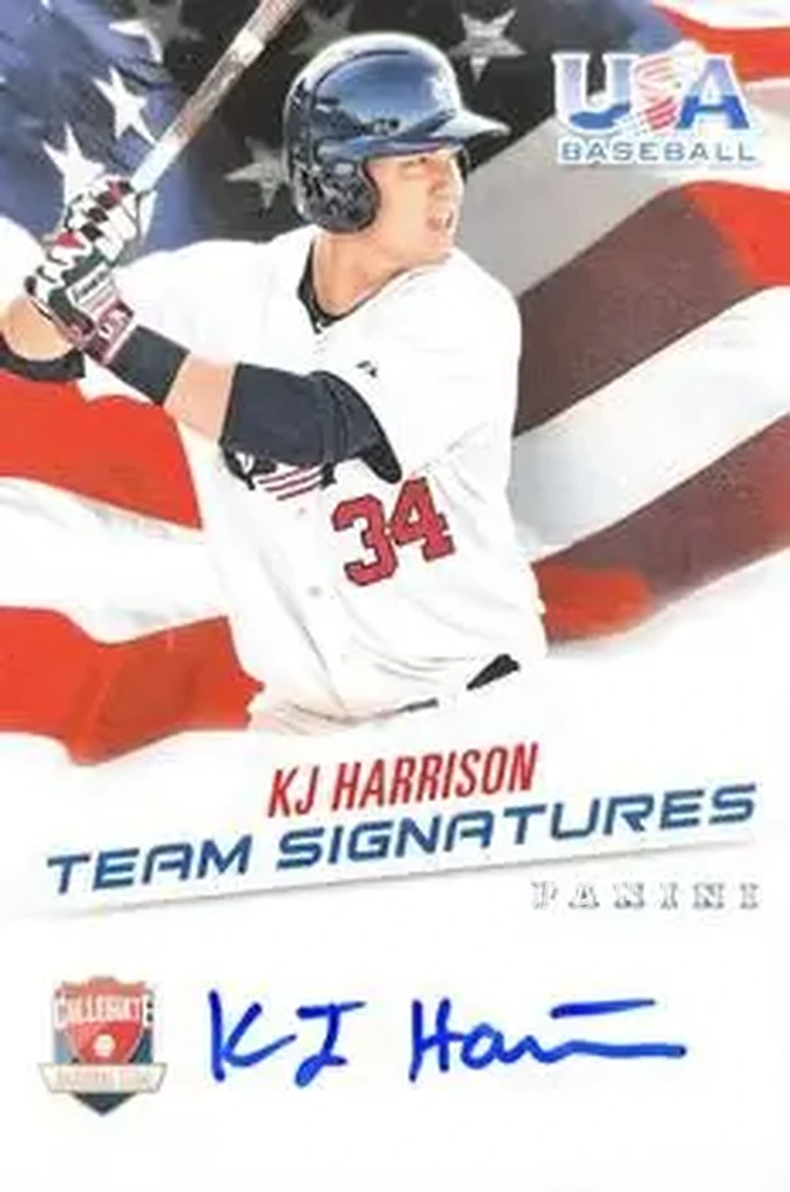 2015 Panini USA Baseball - Collegiate National Team Signatures #KH - KJ Harrison - USA