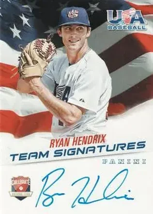 2015 Panini USA Baseball - Collegiate National Team Signatures #RH - Ryan Hendrix - USA
