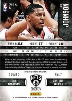 Back of Joe Johnson