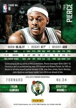 Back of Paul Pierce
