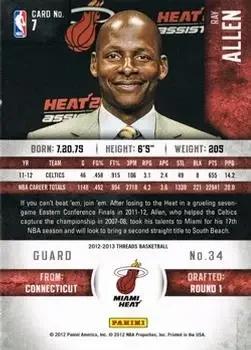 Back of Ray Allen
