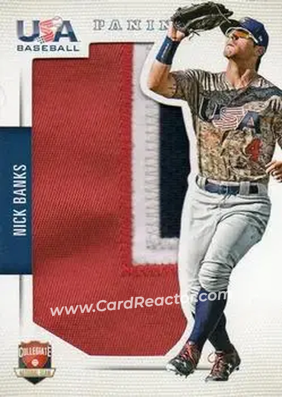 2015 Panini USA Baseball - Collegiate National Team Jerseys Jumbo Prime #1 - Nick Banks - USA