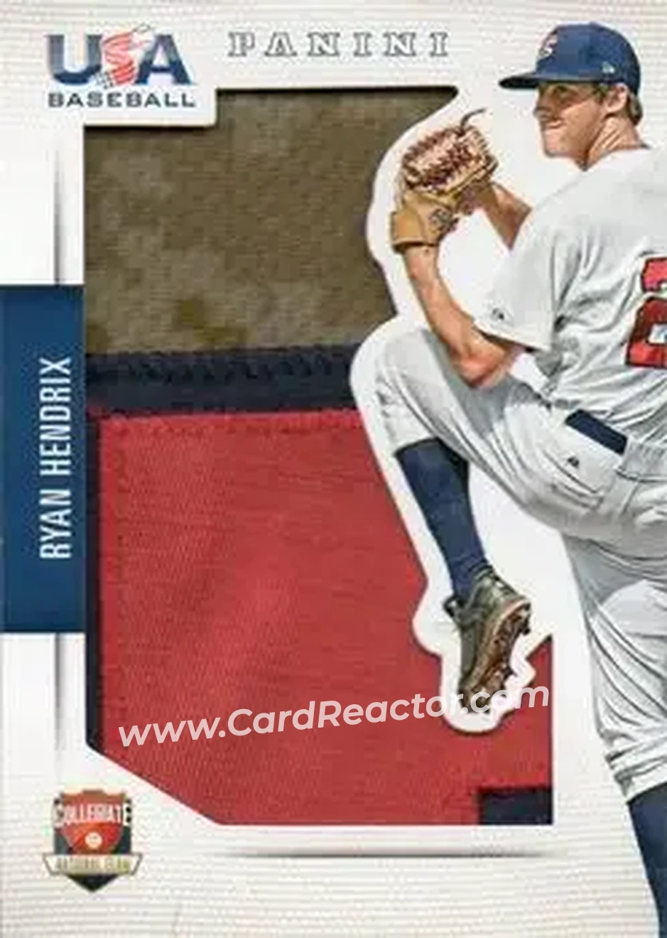 2015 Panini USA Baseball - Collegiate National Team Jerseys Jumbo Prime #9 - Ryan Hendrix - USA - Front