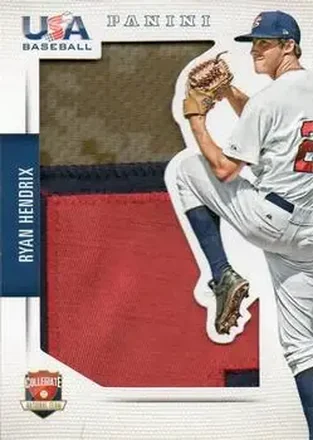 2015 Panini USA Baseball - Collegiate National Team Jerseys Jumbo Prime #9 - Ryan Hendrix - USA
