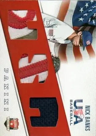 2015 Panini USA Baseball - Collegiate National Team Jerseys Prime #1 - Nick Banks - USA