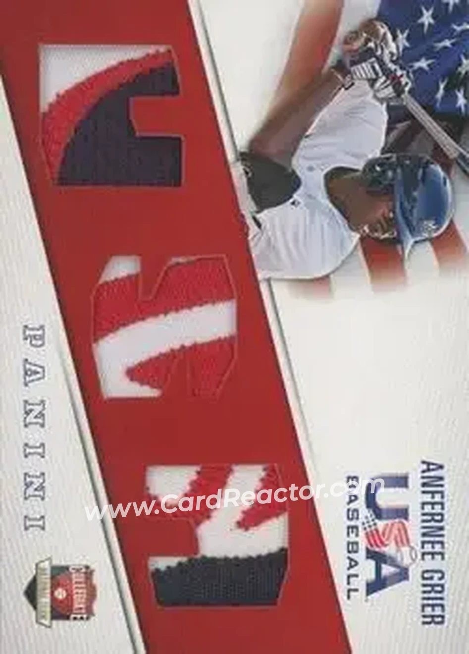2015 Panini USA Baseball - Collegiate National Team Jerseys Prime #6 - Anfernee Grier - USA