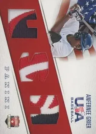 2015 Panini USA Baseball - Collegiate National Team Jerseys Prime #6 - Anfernee Grier - USA