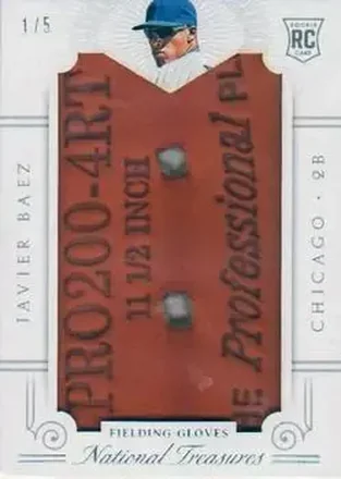 2015 Panini National Treasures - Fielding Gloves #4 - Javier Báez - Chicago Cubs