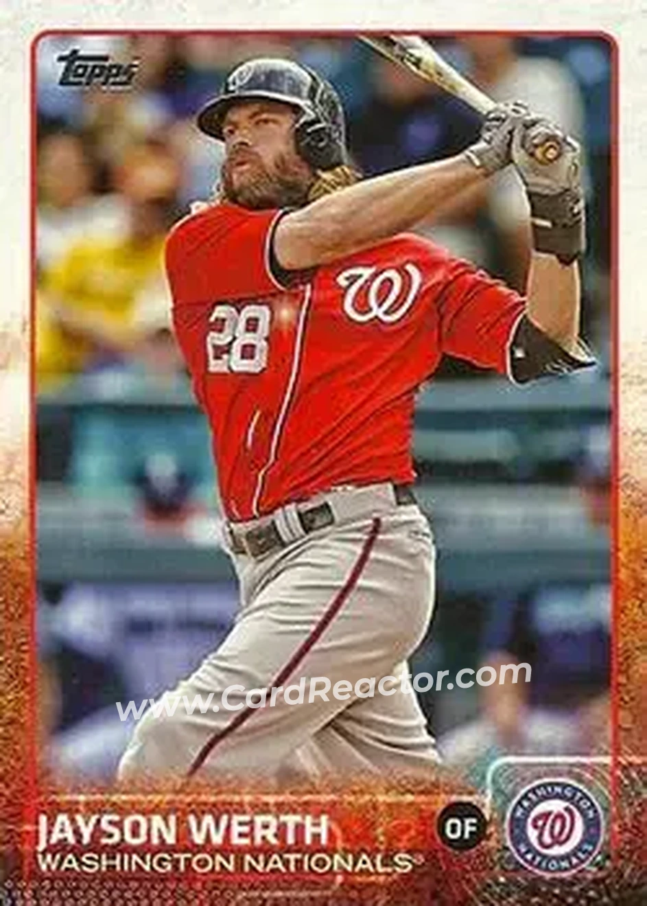 2015 Topps #6b - Jayson Werth - Washington Nationals - Front