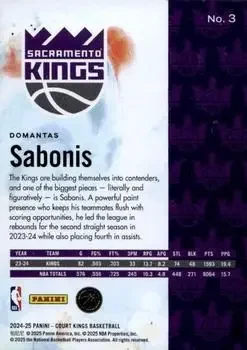 Back of Domantas Sabonis