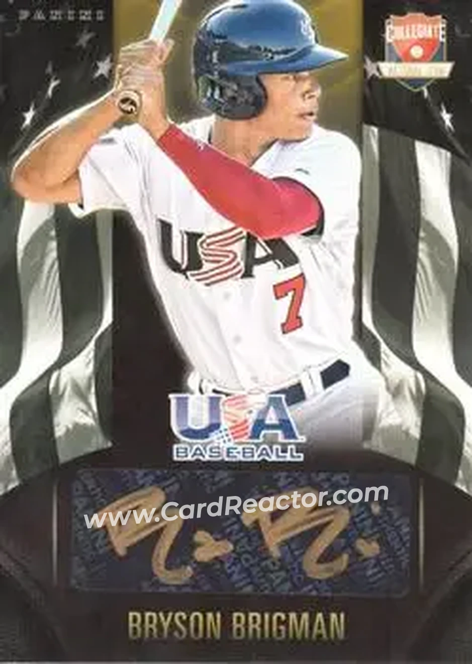 2015 Panini USA Baseball - Collegiate National Team Black Gold Signatures #BB - Bryson Brigman - USA