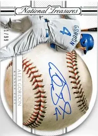 2015 Panini National Treasures - BB Signature Die Cuts #5 - Alex Gordon - Kansas City Royals