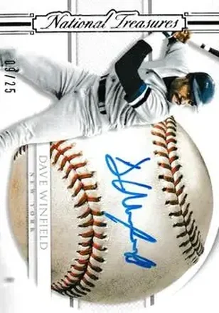 2015 Panini National Treasures #25 BB Signature Die Cuts Dave Winfield