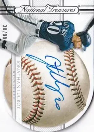 2015 Panini National Treasures - BB Signature Die Cuts #47 - Jonathan Lucroy - Milwaukee Brewers