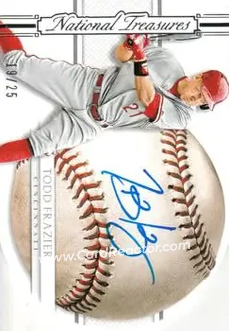 2015 Panini National Treasures - BB Signature Die Cuts #81 - Todd Frazier - Cincinnati Reds - Front