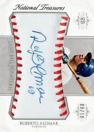 2015 Panini National Treasures - Game Ball Signatures #83 - Roberto Alomar - Toronto Blue Jays