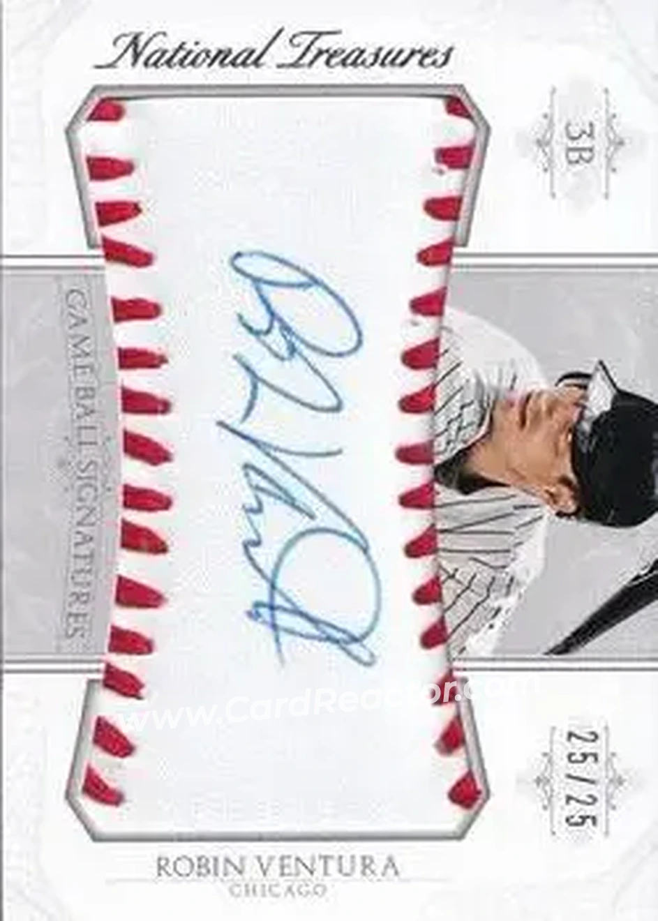2015 Panini National Treasures - Game Ball Signatures #85 - Robin Ventura - Chicago White Sox - Front