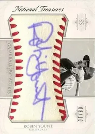 2015 Panini National Treasures - Game Ball Signatures #86 - Robin Yount - Milwaukee Brewers