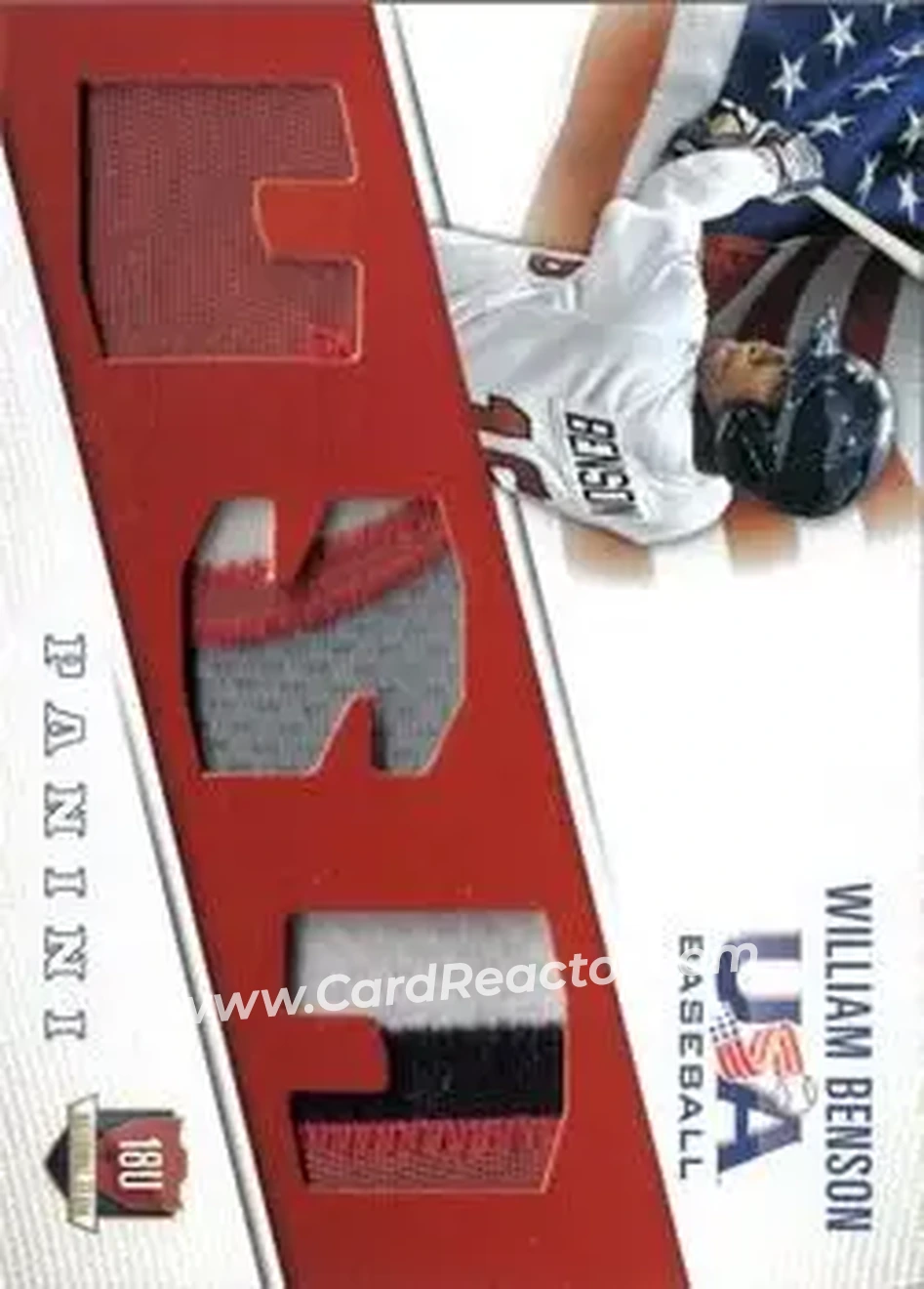 2015 Panini USA Baseball - 18U National Team Jerseys Prime #4 - Will Benson - USA - Front