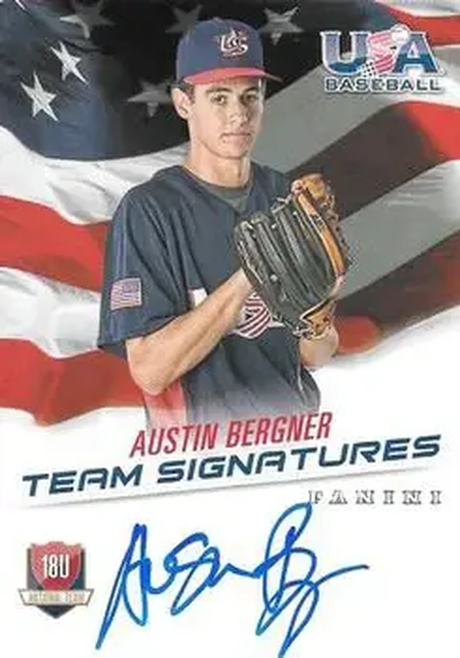 2015 Panini USA Baseball - 18U National Team Signatures #5 - Austin Bergner - USA