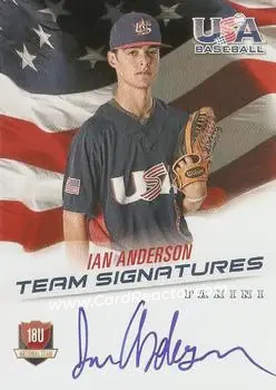 2015 Panini USA Baseball - 18U National Team Signatures #18U-IA - Ian Anderson - USA - Front