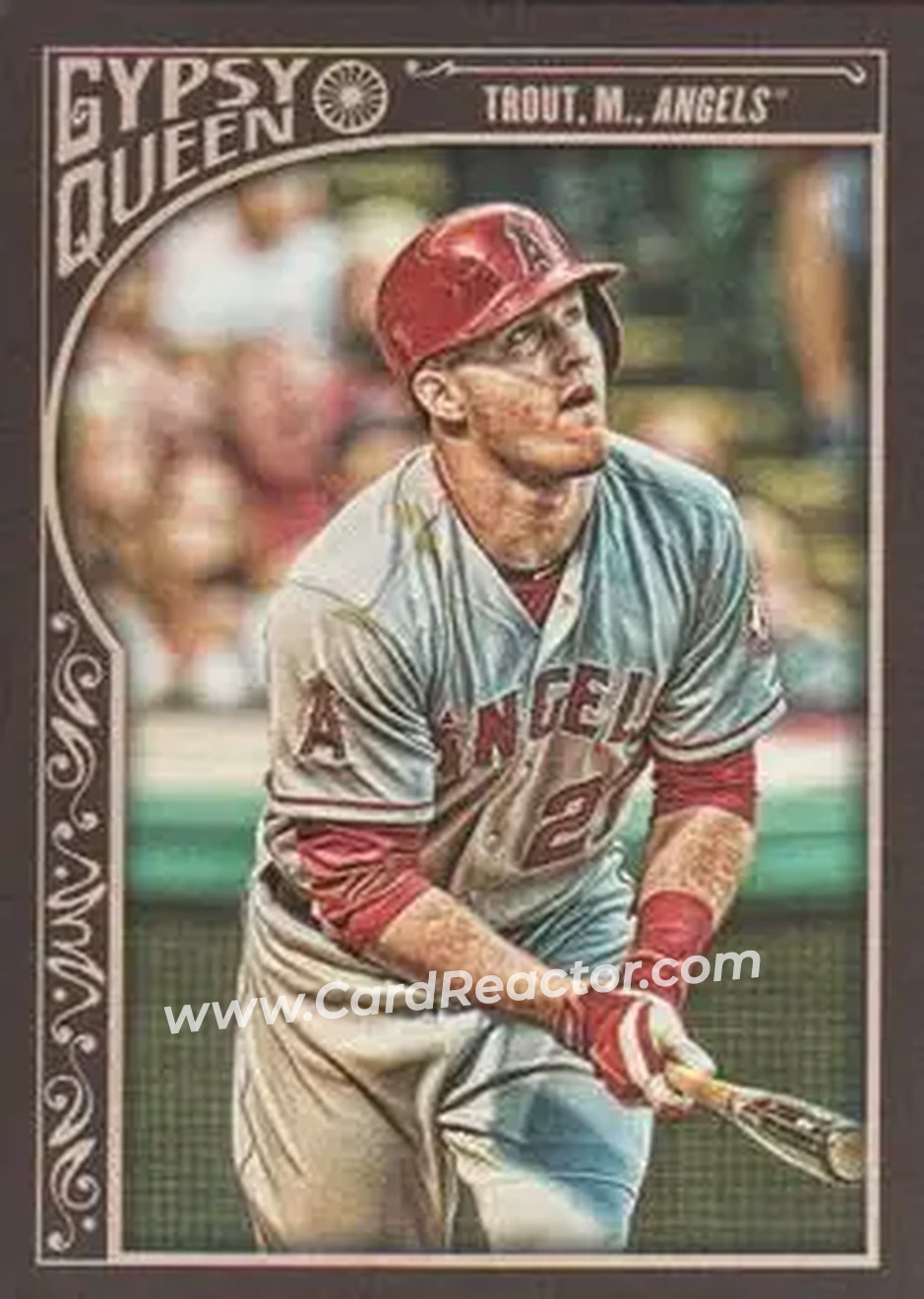 2015 Topps Gypsy Queen #1 - Mike Trout - Los Angeles Angels - Front 2015 Topps Gypsy Queen #1 - Mike Trout - Los Angeles Angels - Front