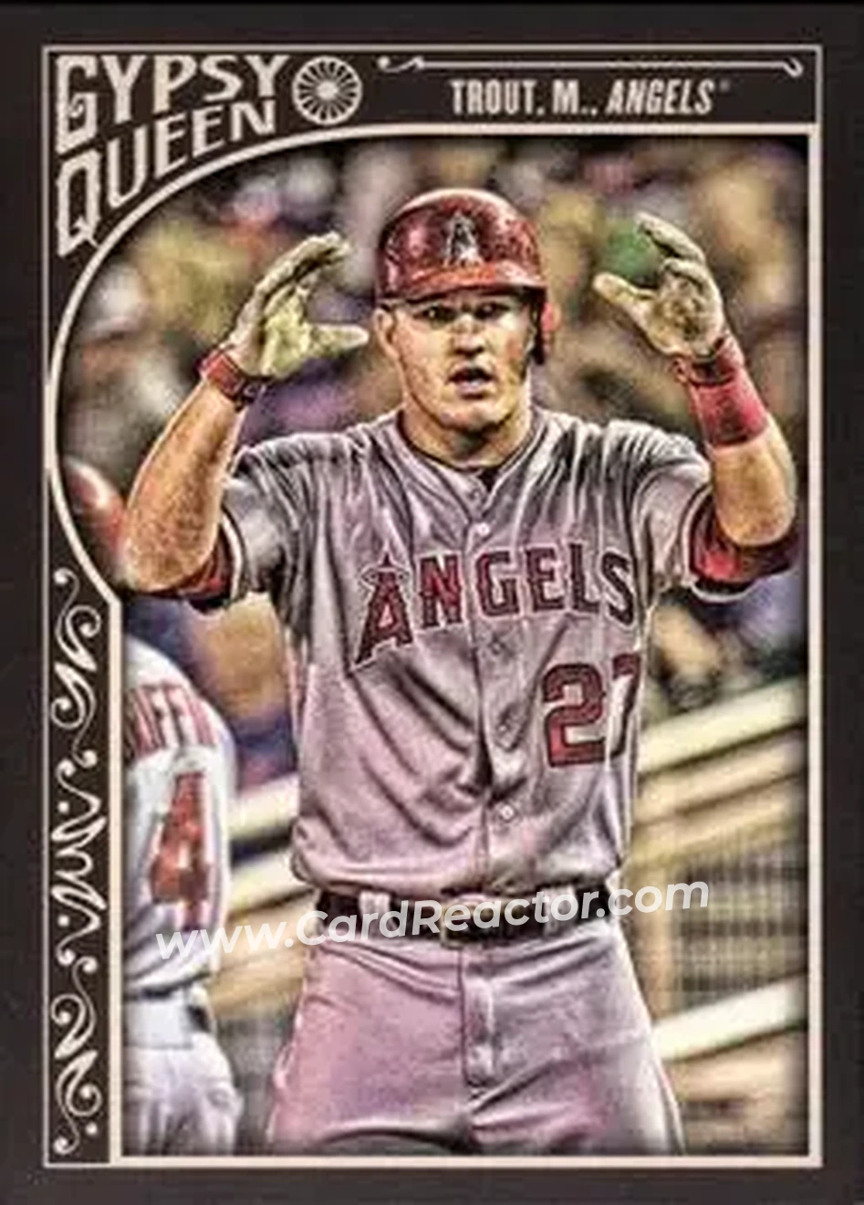 2015 Topps Gypsy Queen #1b - Mike Trout - Los Angeles Angels - Front 2015 Topps Gypsy Queen #1b - Mike Trout - Los Angeles Angels - Front