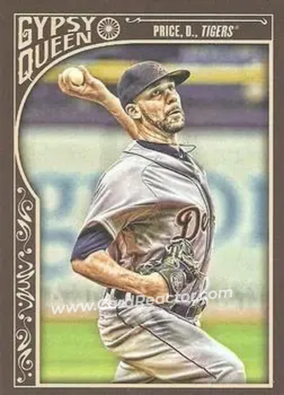 2015 Topps Gypsy Queen #10 - David Price - Detroit Tigers - Front