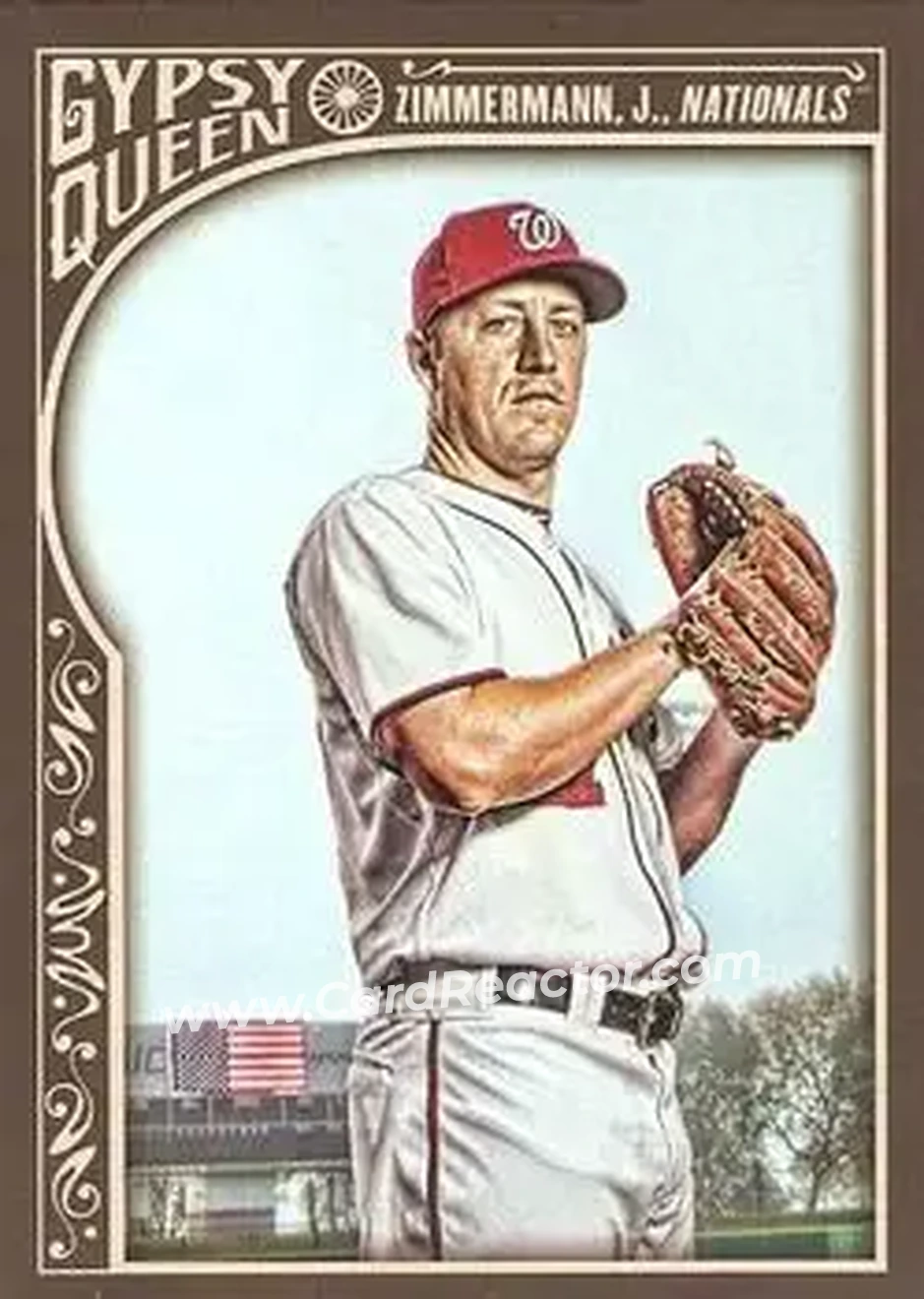 2015 Topps Gypsy Queen #12 - Jordan Zimmermann - Washington Nationals - Front 2015 Topps Gypsy Queen #12 - Jordan Zimmermann - Washington Nationals - Front