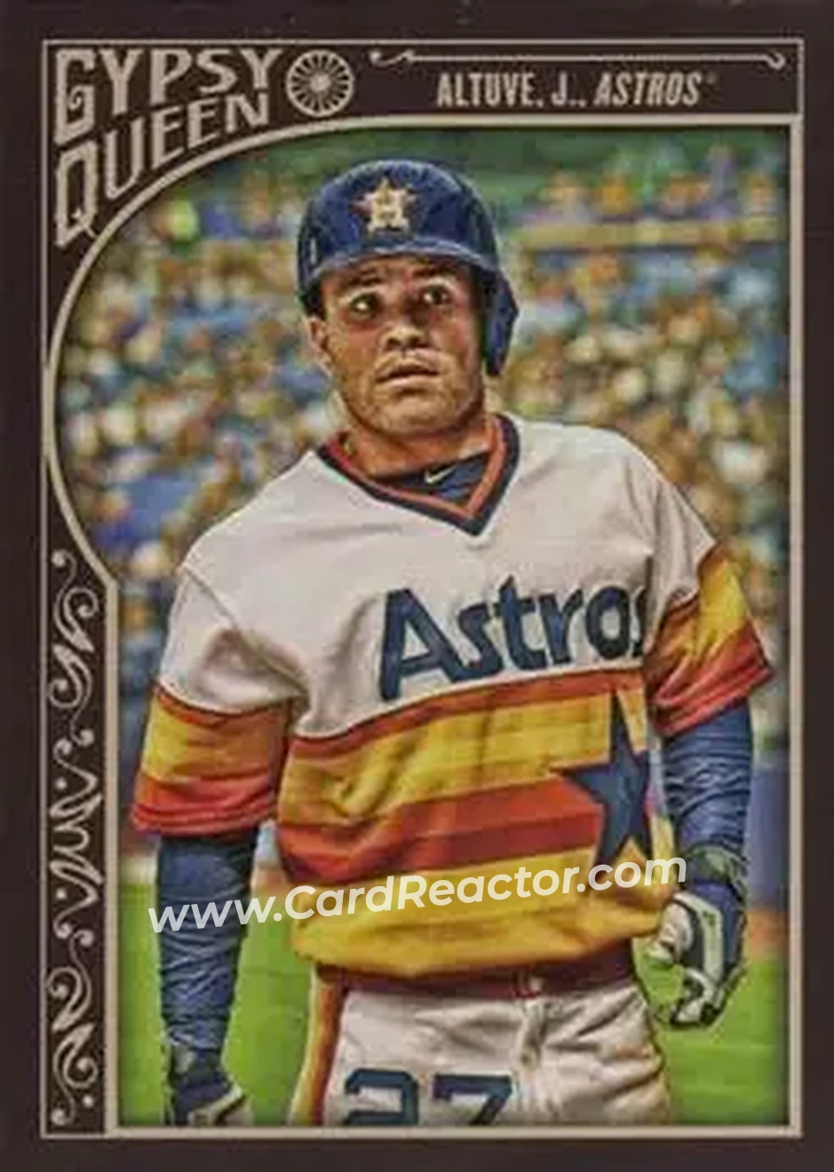 2015 Topps Gypsy Queen #14 - Jose Altuve - Houston Astros - Front 2015 Topps Gypsy Queen #14 - Jose Altuve - Houston Astros - Front