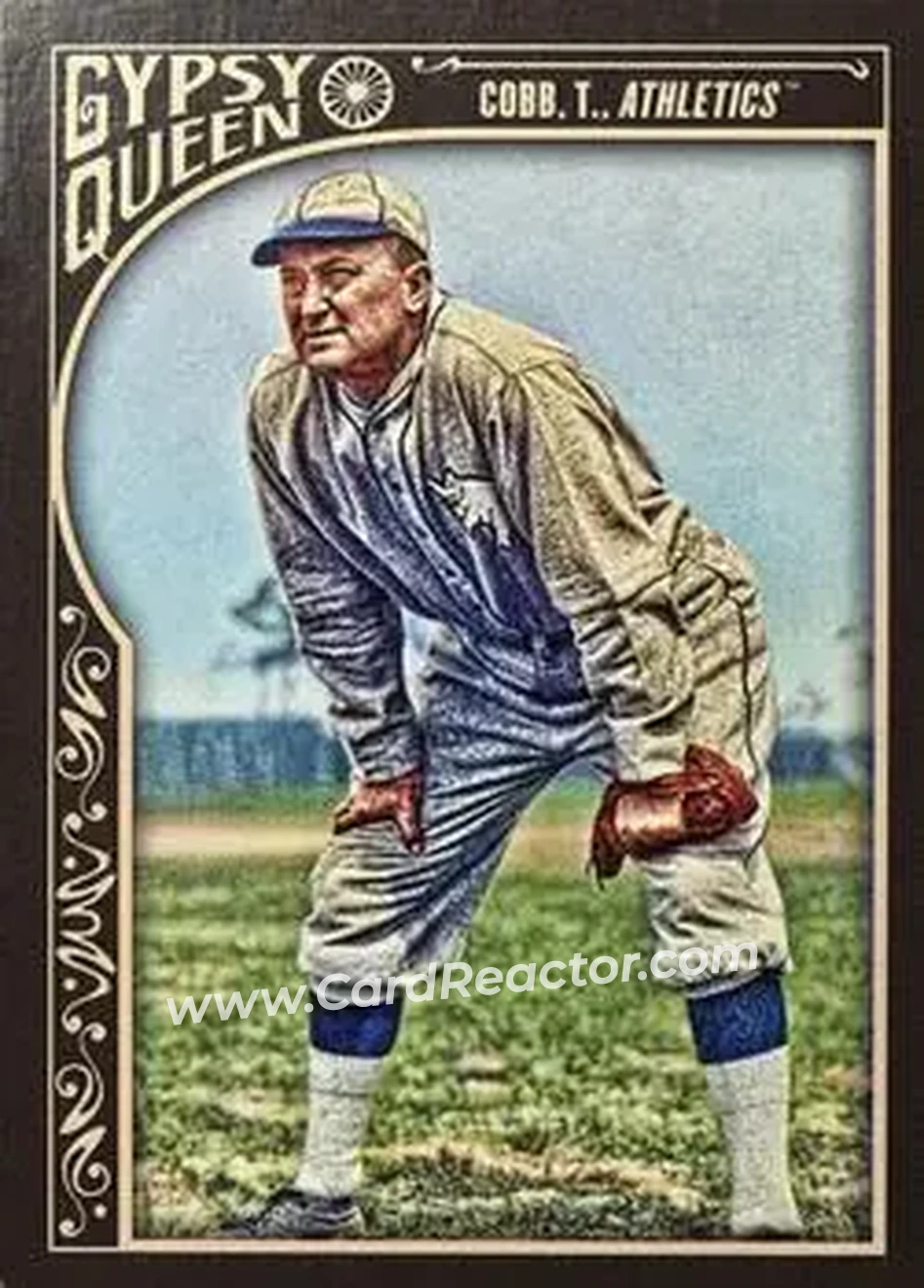 2015 Topps Gypsy Queen #17 - Ty Cobb - Philadelphia Athletics - Front 2015 Topps Gypsy Queen #17 - Ty Cobb - Philadelphia Athletics - Front