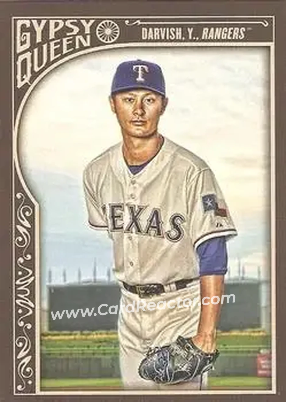 2015 Topps Gypsy Queen #19 - Yu Darvish - Texas Rangers - Front 2015 Topps Gypsy Queen #19 - Yu Darvish - Texas Rangers - Front