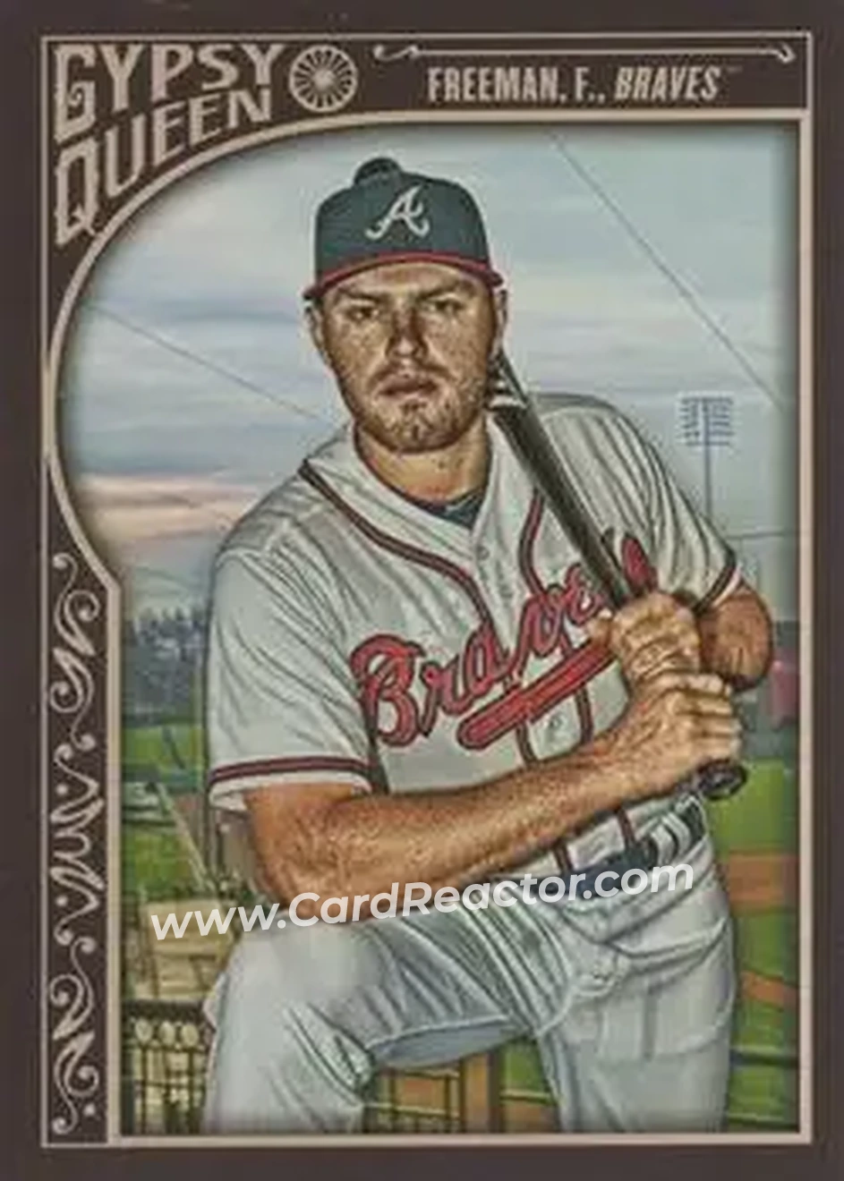 2015 Topps Gypsy Queen #26 - Freddie Freeman - Atlanta Braves - Front 2015 Topps Gypsy Queen #26 - Freddie Freeman - Atlanta Braves - Front