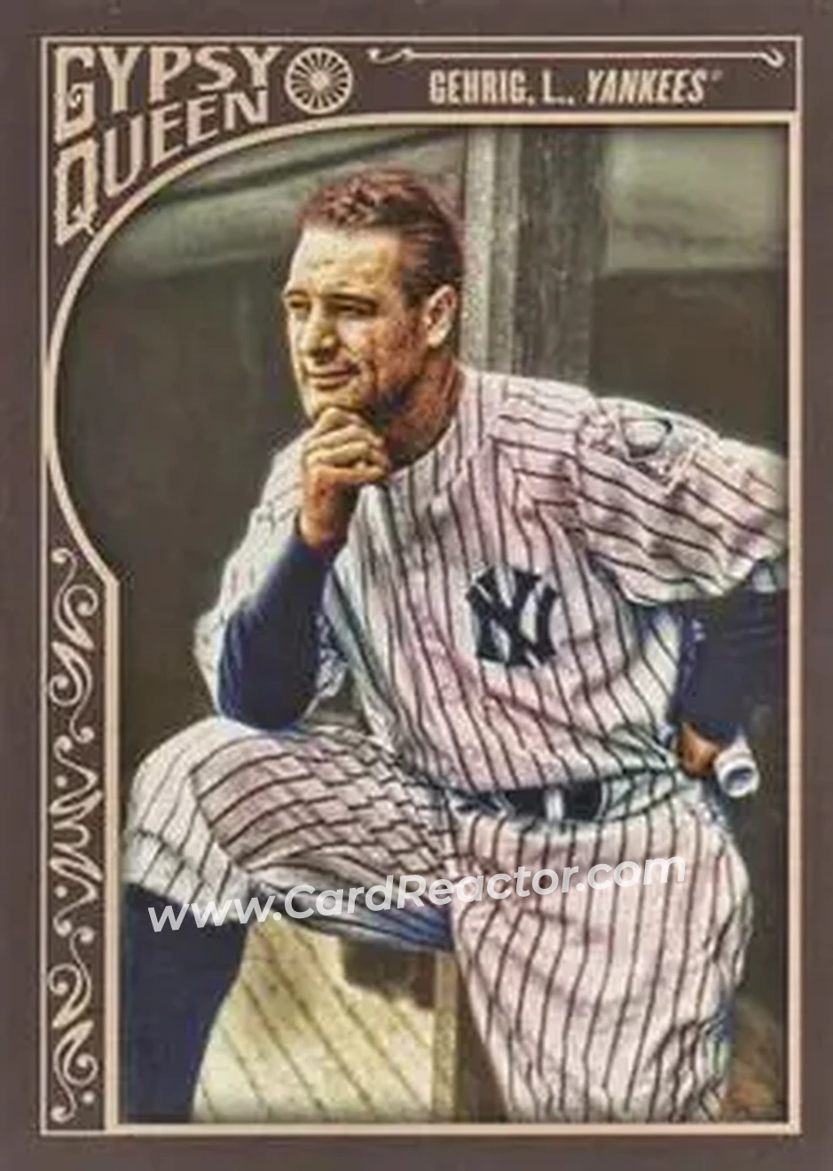 2015 Topps Gypsy Queen #39 - Lou Gehrig - New York Yankees - Front 2015 Topps Gypsy Queen #39 - Lou Gehrig - New York Yankees - Front
