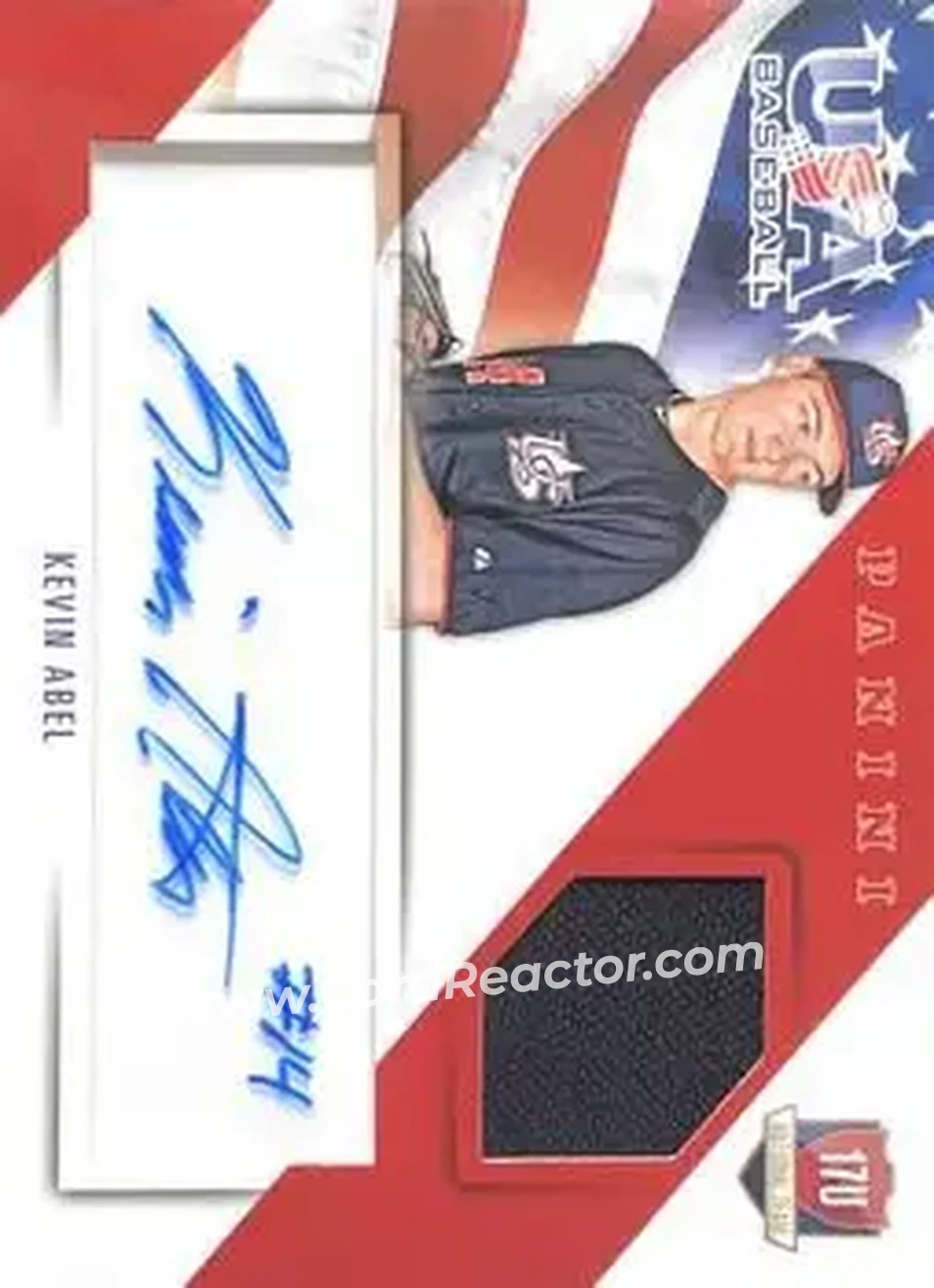 2015 Panini USA Baseball - 17U National Team Jerseys Signatures #13 - Kevin Abel - USA - Front