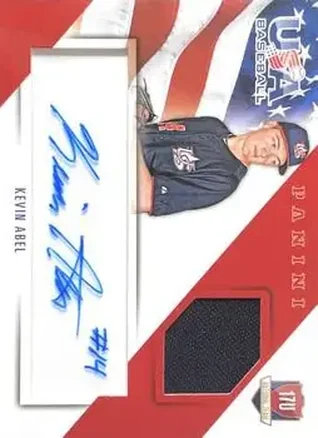 2015 Panini USA Baseball #13 17U National Team Jerseys Signatures Kevin Abel