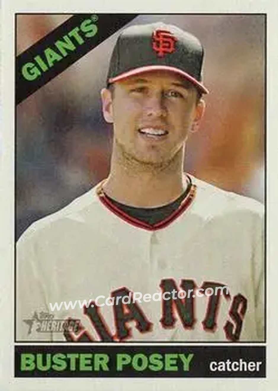2015 Topps Heritage #1b - Buster Posey - San Francisco Giants - Front