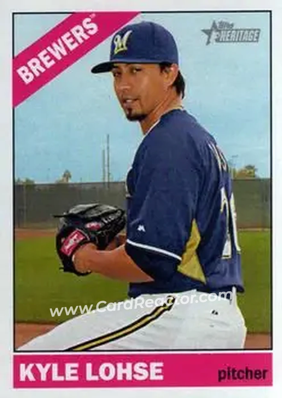 2015 Topps Heritage #14 - Kyle Lohse - Milwaukee Brewers - Front