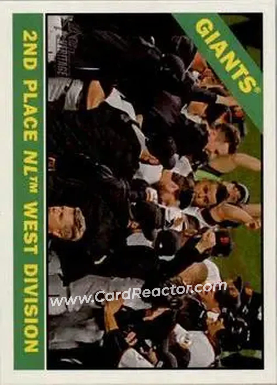 2015 Topps Heritage #19 - 2nd Place NL West Division - San Francisco Giants - Front 2015 Topps Heritage #19 - 2nd Place NL West Division - San Francisco Giants - Front
