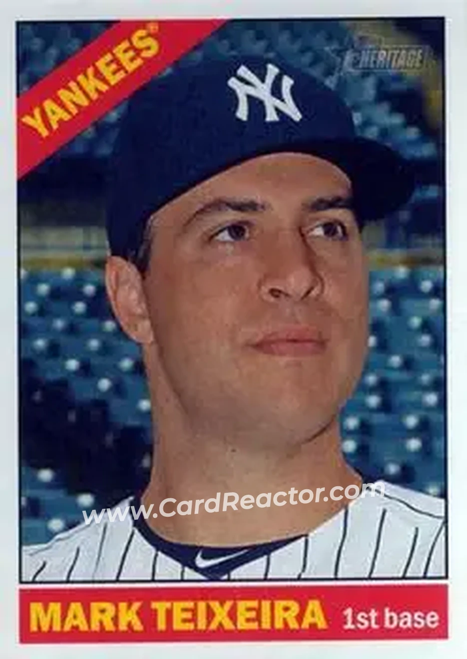 2015 Topps Heritage #21 - Mark Teixeira - New York Yankees - Front 2015 Topps Heritage #21 - Mark Teixeira - New York Yankees - Front